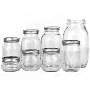 Glas Glas Lieferant Großhandel Küche 250ml 500ml Einmach gläser 8 oz 16 oz Glas Vorrats gläser mit Deckel - Product Image 5