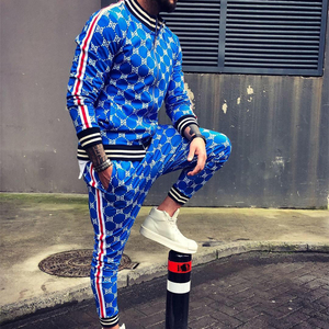 Traje de poliéster a la moda para hombre, alta calidad, para trotar, 2 piezas, personalizado - Product Image 3