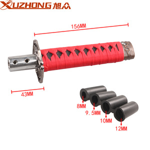 Xuzhong Samurai Style Car <b>Shift</b> <b>Knob</b> 156mm Red Handle Universal Manual Transmission Ergonomic Design - Product Image 1