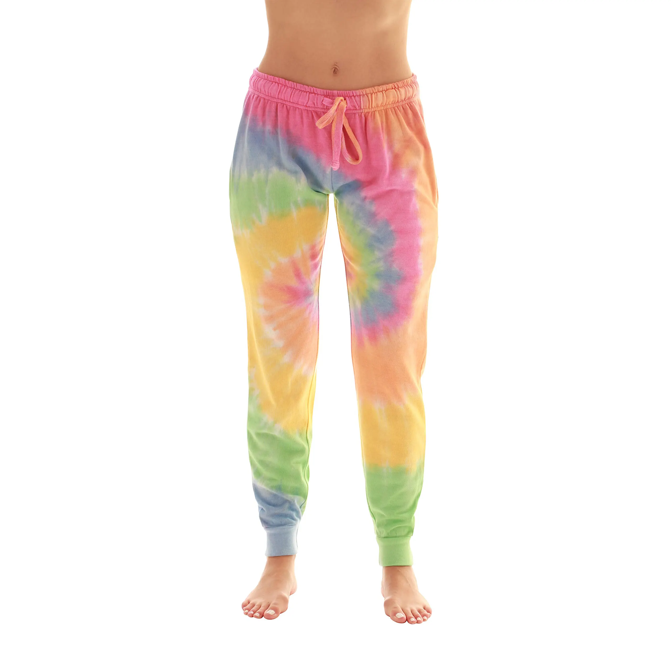 All'ingrosso pantaloni lunghi larghi elastici a vita alta Harem yoga multi colore Tie dye jogger pantaloni harem da donna jogger