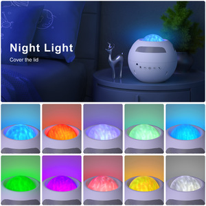 โคมไฟโปรเจคเตอร์แสงดาวลำโพงพลาสติกทรงกลม LED ไฟกลางคืนหลากสีสำหรับห้องนอนของขวัญเด็ก - Product Image 2