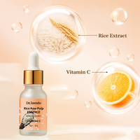 Sérum Visage Hydratant et Nourrissant à l'Extrait de Riz et Vitamine C, Soin de la Peau OEM/ODM, Flacon Compte-gouttes 50g
