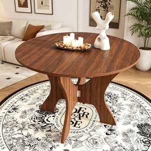 <span class=keywords><strong>Table</strong></span> à manger pliante en placage de chêne sauvage 43 pouces, <span class=keywords><strong>table</strong></span> de cuisine pliable peu encombrante <span class=keywords><strong>pour</strong></span> petits espaces, utilisation intérieure et extérieure - Product Image 1