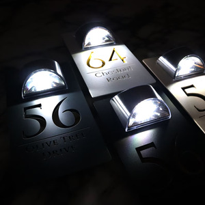 Plaque de numéro de <span class=keywords><strong>maison</strong></span> personnalisée en acrylique, étanche, avec éclairage LED solaire, décoration lumineuse pour la <span class=keywords><strong>maison</strong></span>, plaque d'adresse (impression UV) - Product Image 6