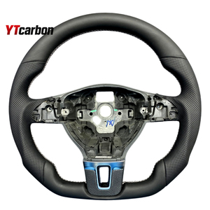 YTcarbon para <span class=keywords><strong>California</strong></span> <span class=keywords><strong>Beach</strong></span> <span class=keywords><strong>Camper</strong></span> Motorhome Auto Parts Accesorios para el interior del coche Volante de gamuza de cuero personalizado - Product Image 4