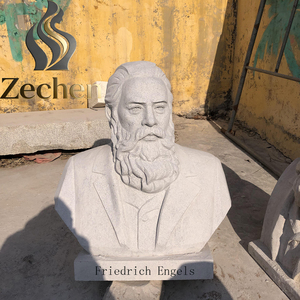 Statues en granit, statues en pierre mi-longues de célébrités du campus, statues de KARL Marx, Friedrich Engels, Joseph Stalin - Product Image 6