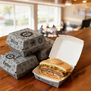 Emballage Paquete de hamburguesas Caja de hamburguesas Contenedor para llevar Desechable Hamburguesa Pan Hot Dog Embalaje de alimentos - Product Image 4