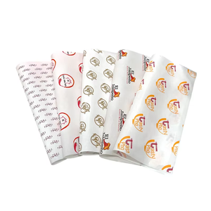 Custom Printed Greaseproof Glassine Wrapping <strong>Paper</strong> for Shawarma Kebab Sandwich Cookie Bread Fast Food Packaging - Product Image 1