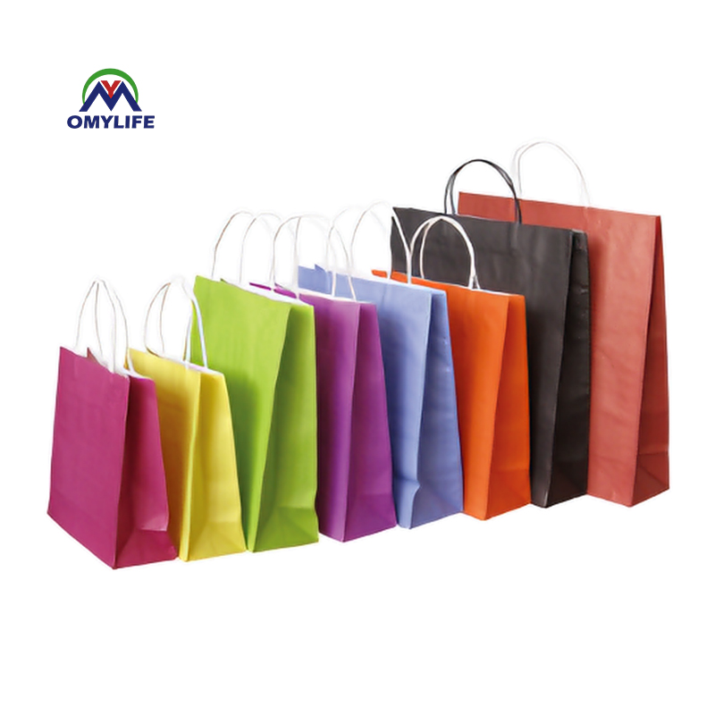 Color Paper Shopping Bag Finished Handbag Custom Printed Paper Bag Clothing Paper Bag Packaging Industries