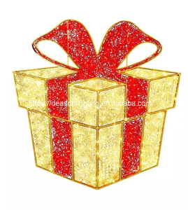 Boîte cadeau <span class=keywords><strong>de</strong></span> Noël <span class=keywords><strong>rouge</strong></span> <span class=keywords><strong>et</strong></span> lumière <span class=keywords><strong>de</strong></span> décoration suspendue pour centre commercial - Product Image 2