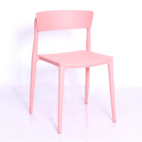 Baezi — meuble de salle à manger en plastique, chaise de salle à manger moderne en polypropylène Pp, chaise empilable