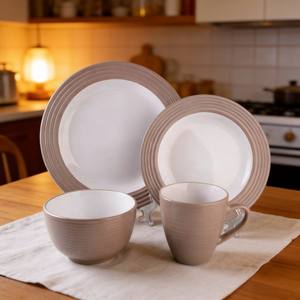 Vajilla de Porcelana Esmaltada de Color Elegante y Moderno HARVIT con Decoración para Fiestas - Product Image 2