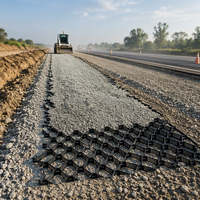 Géocellules en HDPE pour murs de soutènement extérieurs, hauteur 7,5 cm, épaisseur 1,1 mm, stabilisateurs de gravier, géocellules en plastique alvéolées pour pentes