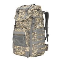 THM Factory 39-64 L Sac à dos tactique étanche à fermeture éclair extensible pour sport camping trekking voyage style national