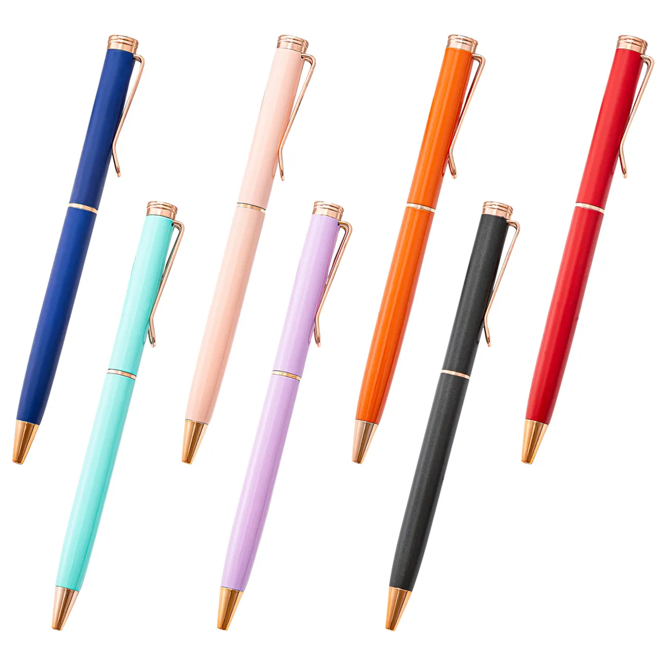 Pronta consegna penne a sfera promozionali in metallo Macaron Color penna a sfera per le imprese