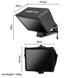 Ambitful T14 PRO, apuntador de pantalla grande, entrevista profesional, teleprompter plegable para teléfono inteligente, cámara DSLR, grabación de vídeo en vivo - Product Image 2