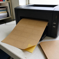 Étiquettes adhésives personnalisées en papier kraft imprimables au laser, feuilles d'autocollants A4, colle permanente pour emballage et expédition