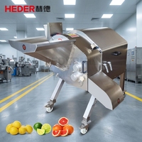 Fruit- en groentesnijmachine, aardappelblokjes productielijn, gesneden aardappelen, bamboescheuten, appels, wortelen, knoflook, chilipepers