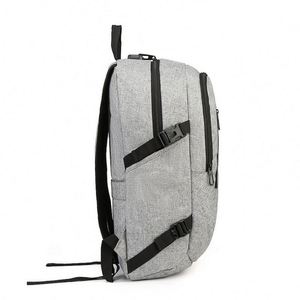 Sac à dos en nylon noir Oxford avec logo personnalisé, sac à dos pour ordinateur portable, sac à dos de bureau pour hommes - Product Image 3