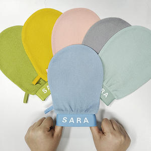 Guantes exfoliantes de color rosa Guantes de ducha Guantes exfoliantes coreanos Marruecos Kessa Hamam Guante para pelar - Product Image 2