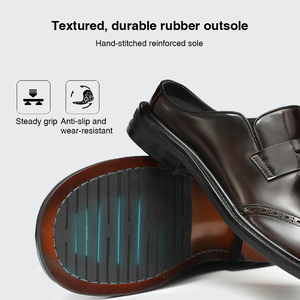 OEM Custom Closed-Toe Mules Men's Cowhide <b>Shoes</b> Glossy Breathable Comfort Soft <b>Height</b> <b>Increasing</b> Business Casual Autumn Slippers - Product Image 6