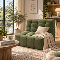 Fauteuil de lecture confortable vert mousse avec coussin, soutien ergonomique, soulagement de la pression, maintien stable, idéal pour appartement, chambre d'amis