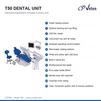 Fauteuil dentaire de luxe avec 9 positions mémoire, dossier métallique CE, tubes importés, fauteuil dentaire électrique, équipement dentaire pour clinique