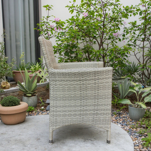 Sedia da giardino in vimini in vimini intrecciata a mano con ristorante esterno con Patio di lusso tradizionale - Product Image 4