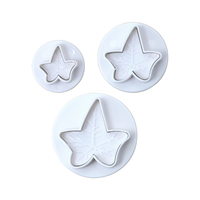 3pcs Set de moules à biscuits en forme de feuille d'érable Créative DIY Die Made Environmentally Friendly Plastic Directe Manufacturer
