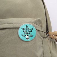 Spedizione Diretta di Badge Rotondi Personalizzati Stampati, Spille Personalizzate con Cartoni Animati, Citazioni Ispiratrici, Figure di Animali e Piante