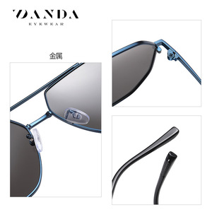 Danda Sunglasses JS8537 Metal <b>Frame</b> Blue Mirror Lens UV400 Protection Unisex - Product Image 5