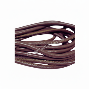 Reliance Leather Products Pulsera de cordón de cuero cosido redondo con Esmeralda y correa flexible fuerte chapada en plata 925 - Product Image 1