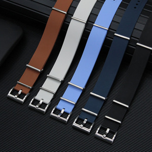 <span class=keywords><strong>Correa</strong></span> de Reloj de Caucho FKM de Una Sola Pieza con Anillo Metálico de 20 mm, Barra de Resorte Extraíble, <span class=keywords><strong>Correa</strong></span> de Reloj de Fluororubber - Product Image 4