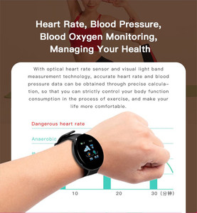 Reloj inteligente D18 económico con monitor de ritmo cardíaco para hombres y mujeres, reloj inteligente redondo para Fitness, <span class=keywords><strong>relojes</strong></span> digitales para hombres y mujeres - Product Image 4