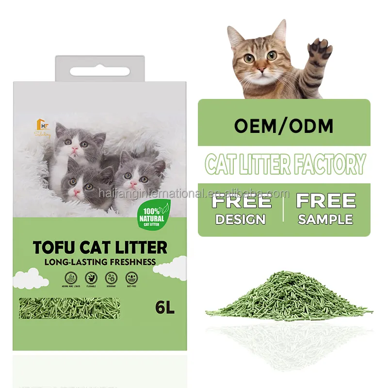 Lettiera per gatti Tofu ad asciugatura rapida e Ultra assorbente al carbonio attivato senza odori lavabile