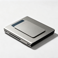 Dompet Pria Minimalis Logam Anti-RFID Kelas Atas, Tempat Kartu Aluminium Ultra Tipis, Dompet Kartu Kredit Bisnis Anti-Pencurian