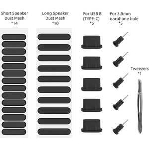 Kit de protection anti-poussière en silicone pour ports de téléphone Apple iPhone, connecteurs Type C et Lightning - Product Image 2