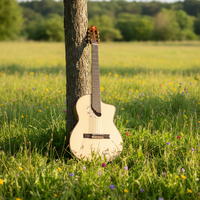 Guitare classique de scène Geake, fabriquée à la main, 39 pouces, table en épicéa massif, fond et éclisses en bocote, cordes en nylon, pour performance professionnelle