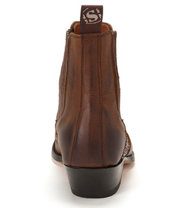 Men's Genuine Leather Ankle <b>Boots</b> Pointed Toe Slip-On Animal Print <b>Boots</b> Anti-Slippery Rubber Outsole All Seasons Wholesale - Product Image 6