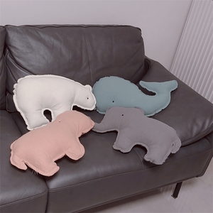 Suave ramio Animal relleno pingüino conejo búho jirafa rinoceronte oso perezoso felpa almohada bebé comodidad peluche muñeca sofá Decoración - Product Image 5