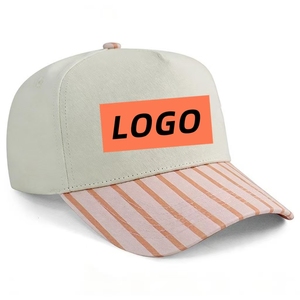 Wholesale Custom 100% Cotton Striped Baseball Caps High Quality 5-Panel Wear-Resistant Baseball Caps Vintage Baseball Caps - Product Image 2