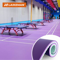 Revêtement de sol intérieur en PVC vinyle pour terrain de ping-pong, salle de sport, terrain de tennis de table, tapis de sol sportif, revêtement de sol sportif intérieur écologique