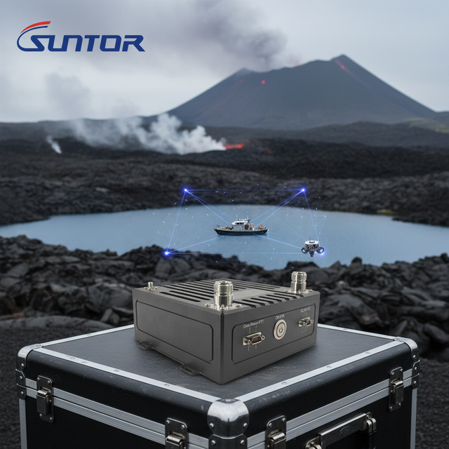 Emergency Response Communication Radio for Long Distance Two Way Unmanned Data and Alarm Detection