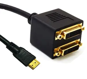 custom double VGA DVI /RCA/VGA DVI cable hd-mi 2 vga