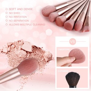 Belecotobe — jeu de pinceaux de maquillage professionnels rose, accessoire de marque pour le visage, 20 pièces - Product Image 4