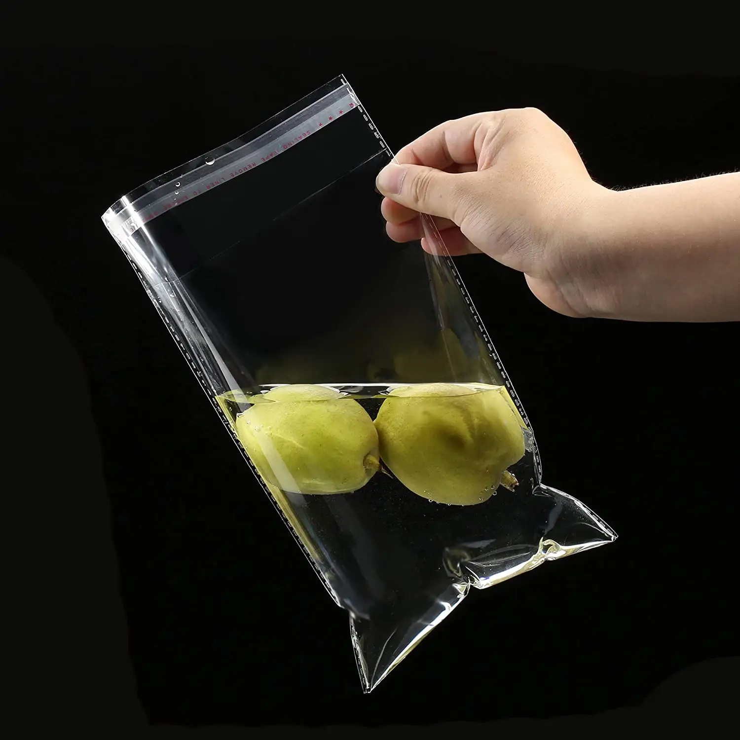 Emballage en poly-sac en cellophane personnalisé sac en plastique transparent Opp poly avec avertissements de suffocation sacs pour l'emballage de vêtements t-shirts