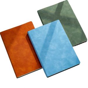 <b>A5</b> Business <b>Notebook</b> Wholesale <b>Line</b> PU Leather Cover High Quality 100 Sheets Spiral Binding Office Meeting Minutes Simple - Product Image 1