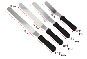 Simple Style Stainless Steel Cake Decorating Spatula Plastic Handle Home Kitchen Cream Baking Tool Scraper Baking Pastry Tool - Product Image 6