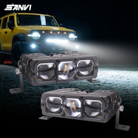 Sanvi S318 Nouveau phare LED ultra-lumineux et fin, étanche IP67, température de couleur 5500K, 12V 75W 13000lux, phare antibrouillard pour voiture et moto
