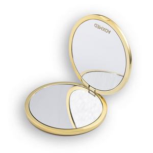 Custom Logo Small Round Shape Travel Folding <b>Makeup</b> Cosmetic <b>Compact</b> Pocket Mirror - Product Image 3
